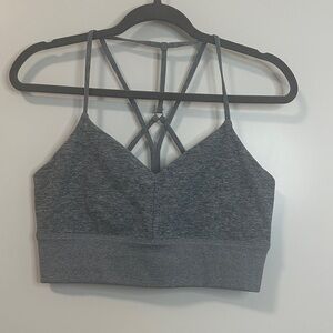 ALO Yoga Charcoal Strappy Sports Bra